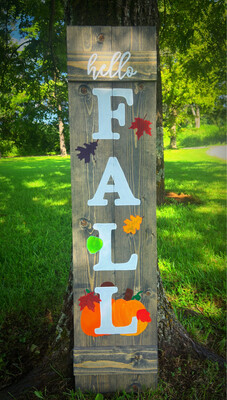 Hello Fall Porch Sign/ Entryway Sign