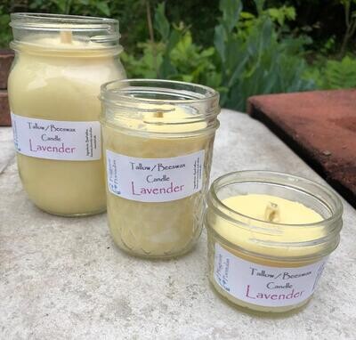 Lavender Tallow/Beeswax Candle