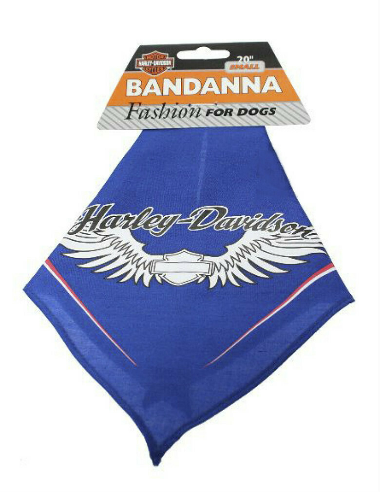 Harley-Davidson Blue Winged Pet Bandana