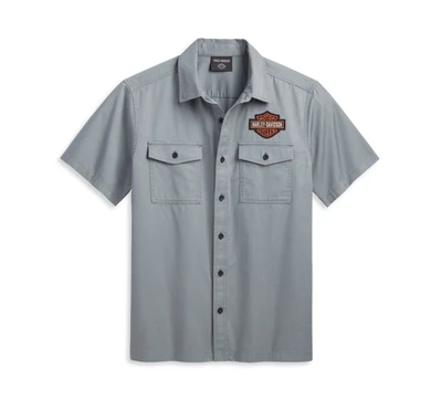 Men's Bar & Shield Short Sleeve Shirt - Stormy Weather