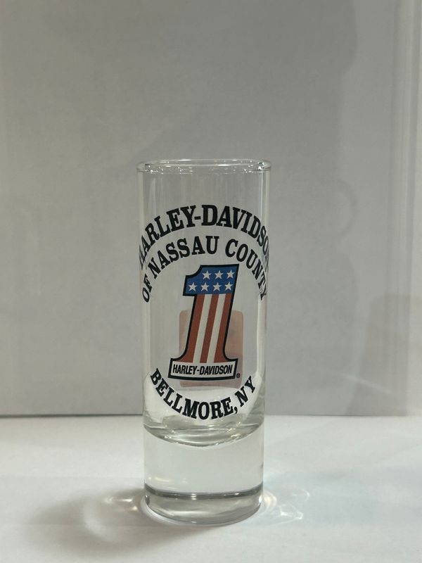 Nassau County Harley Davidson Shot Glass