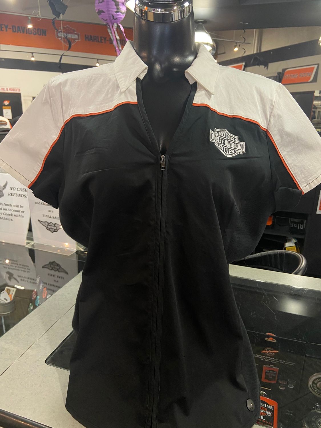WOMEN&#39;S FRONT ZIP SHORT SLEEVE