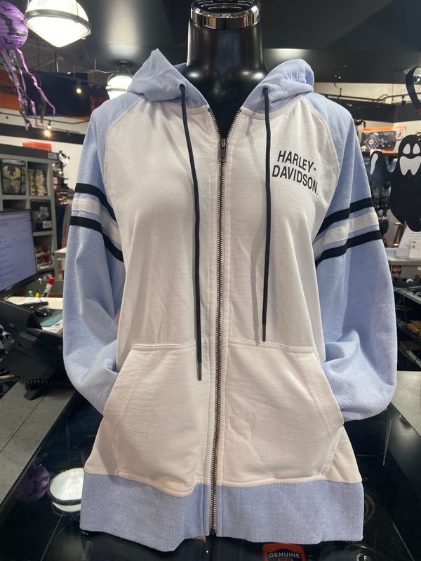 WOMEN&#39;S LIBERTY #1 ZIP UP HOODIE- BLUE