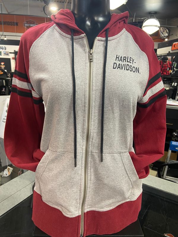 WOMEN&#39;S LIBERTY #1 ZIP UP HOODIE- RED