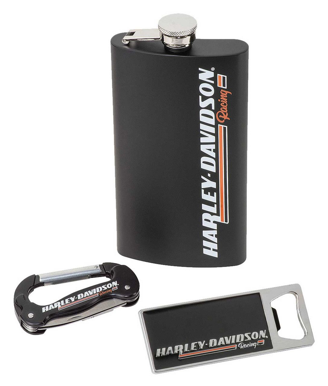 Harley-Davidson® Men&#39;s Racing Gift Set: Includes Flask, Bottle Opener &amp; Multi-Tool