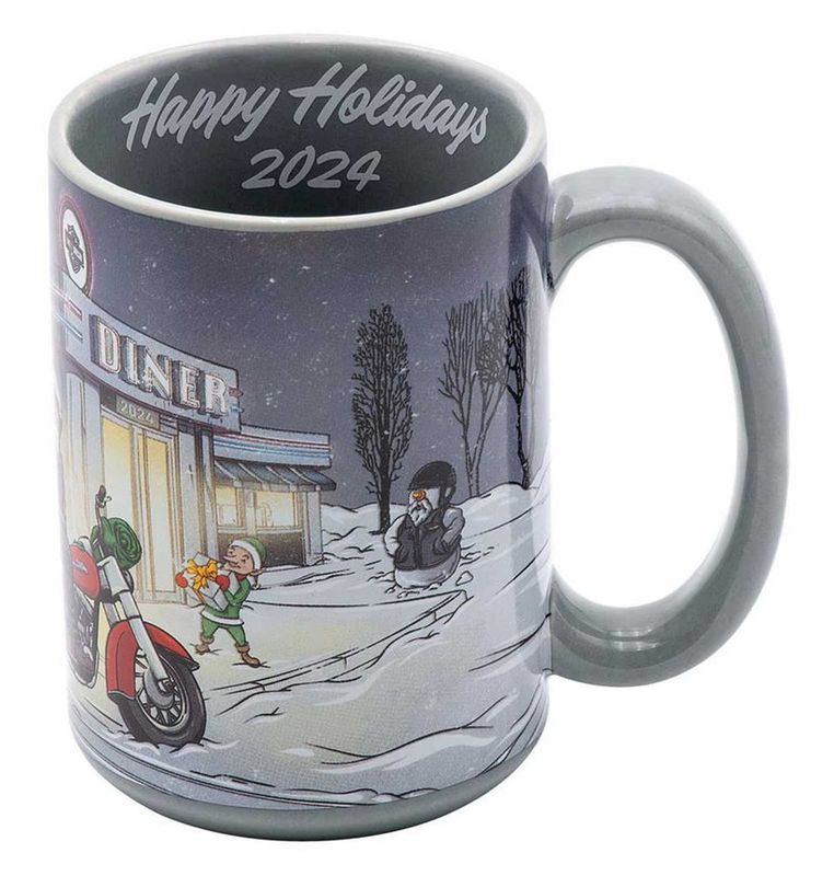 Harley-Davidson® 2024 Biker Santa Ceramic Mug - Holiday Special Mug - 15 Oz.