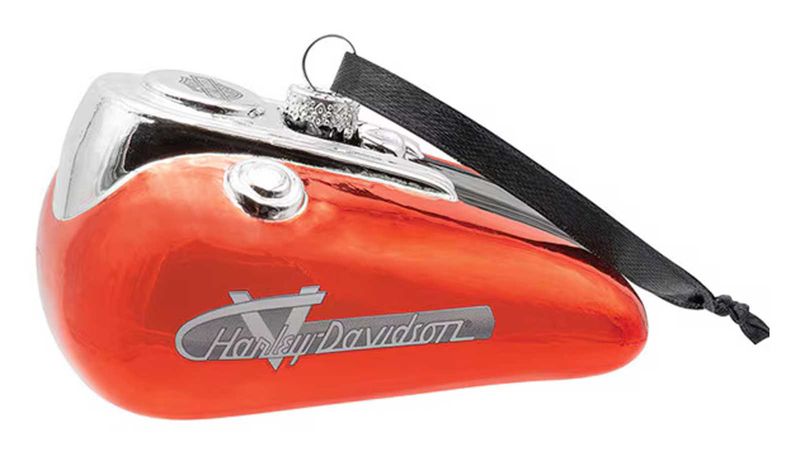 Harley-Davidson® Vintage Gas Tank Holiday Christmas Tree Ornament, Blown Glass