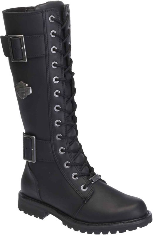 Harley-Davidson® Women&#39;s Belhaven Knee-Hi Black Leather Boots