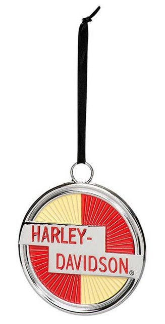Harley-Davidson® Pewter Tank Emblem Hanging Holiday Christmas Tree Ornament