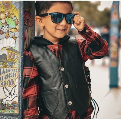 KIDS LEATHER VEST