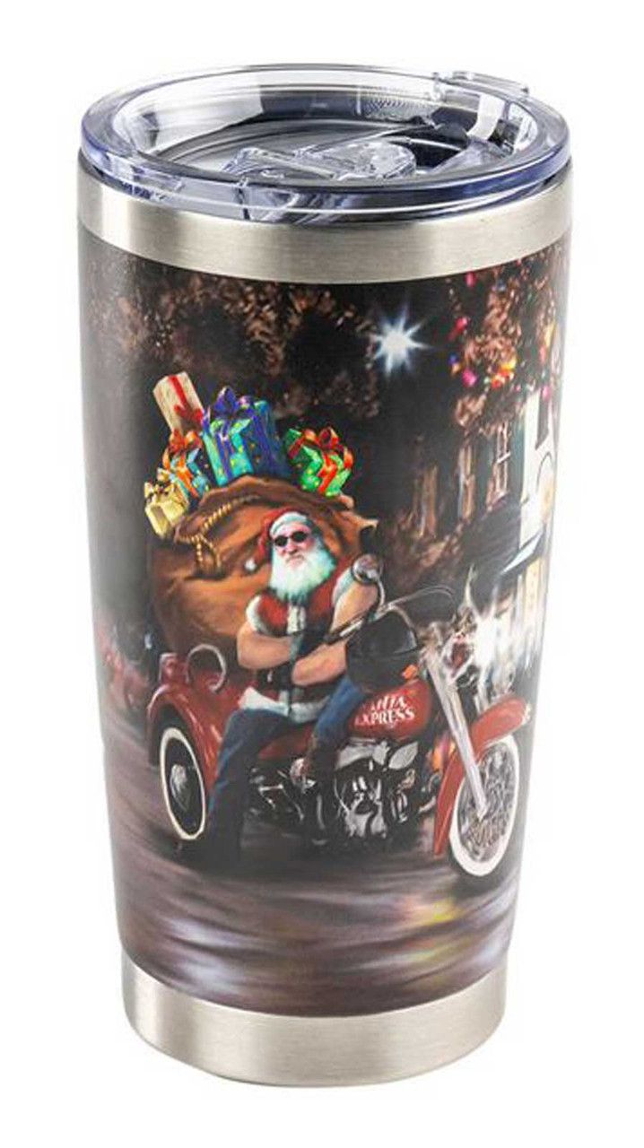Harley-Davidson® Biker Santa Travel Mug, Double-Wall Stainless Steel, 20 oz.