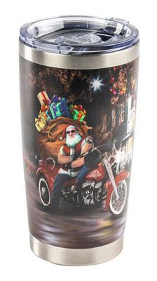 Harley-Davidson® Biker Santa Travel Mug, Double-Wall Stainless Steel, 20 oz.