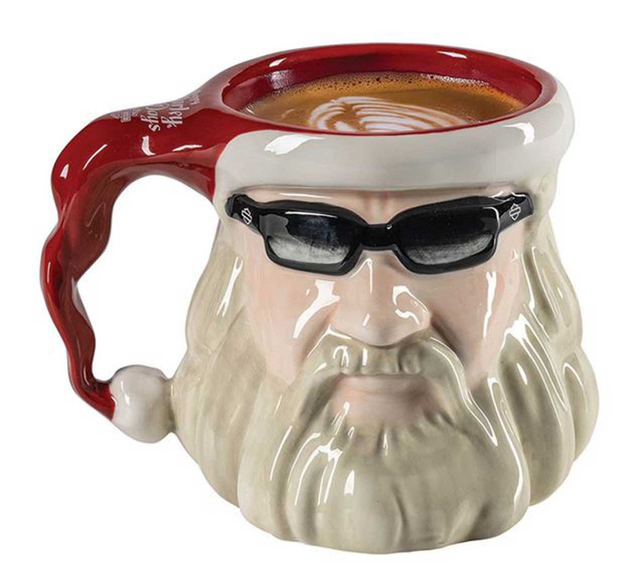 Harley-Davidson® Custom Sculpted Biker Santa Holiday Ceramic Coffee Mug - 28 Oz.