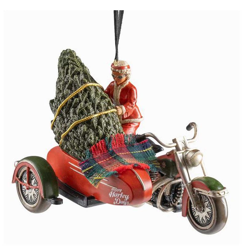 Harley-Davidson® 2025 Sculpted Biker Mrs. Claus Holiday Christmas Tree Ornament