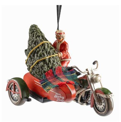 Harley-Davidson® 2025 Sculpted Biker Mrs. Claus Holiday Christmas Tree Ornament