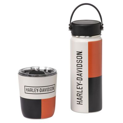 Harley-Davidson® Retro Block Travel Mug &amp; Water Bottle Set, 10 oz. &amp; 16 oz.