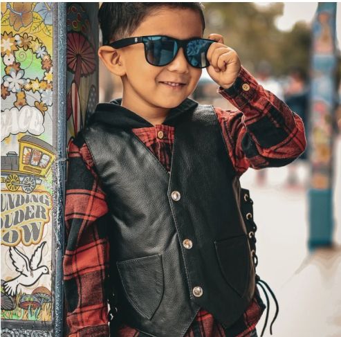 KIDS LEATHER VEST
