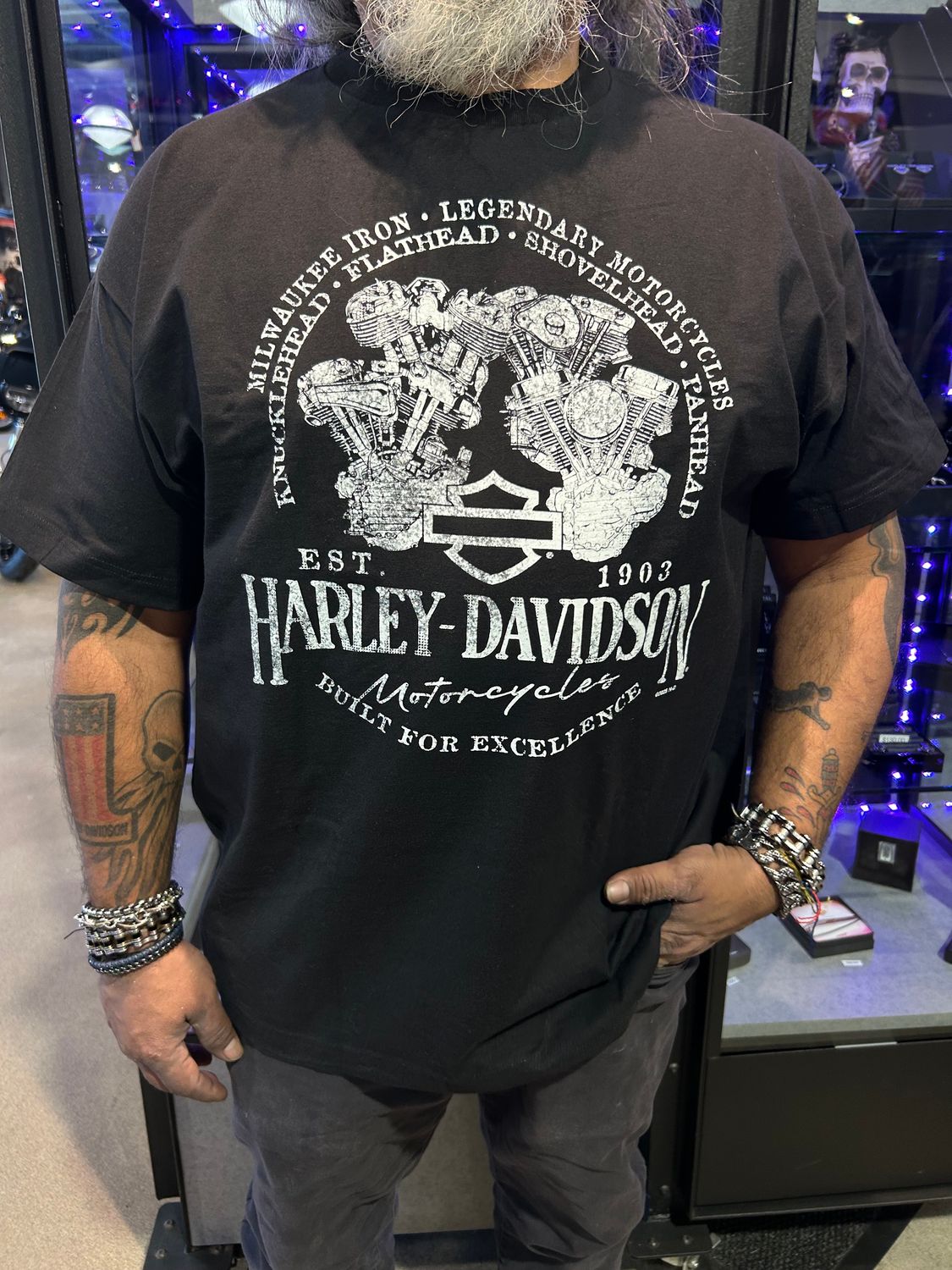 H-D ENGINE HISTORY TEE