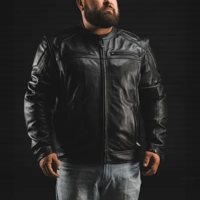 FIRST MANUFACTORING "CHAOS" LEATHER JACKET