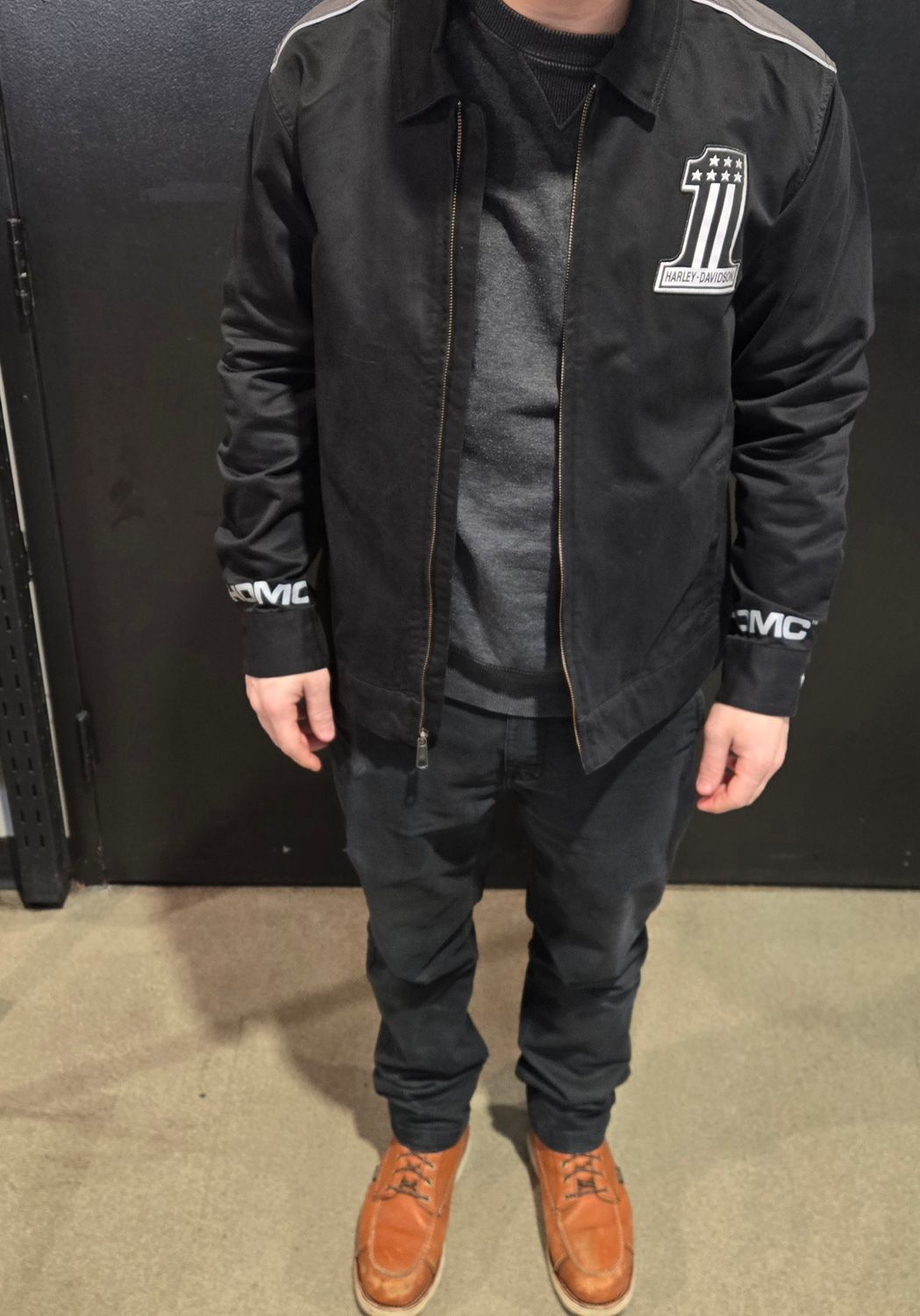 Harley-Davidson® Men's #1 Logo Casual Work Cotton Jacket - Black