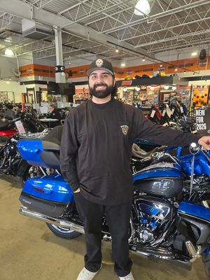 H-D Trying Men's Long Sleeve Pocket Tee