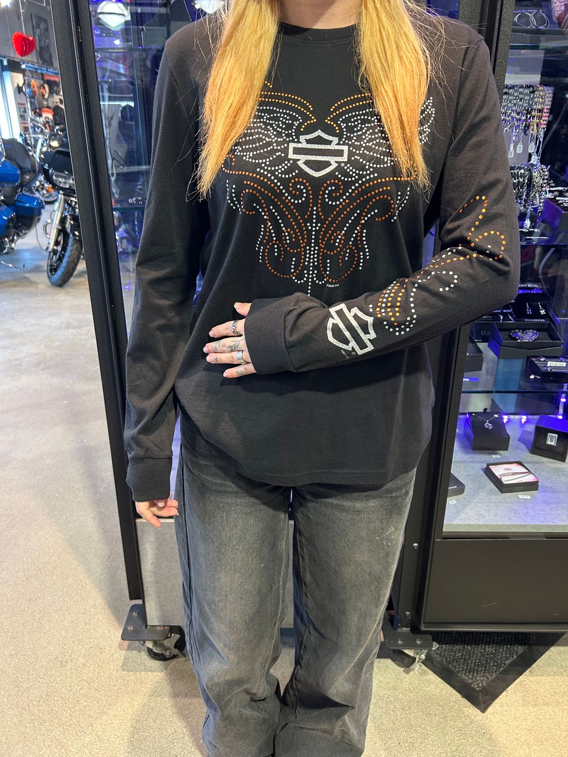 H-D Stud Wing Long Sleeve