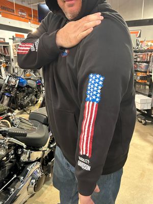 H-D RED, WHITE &amp; BLUE HOODIE