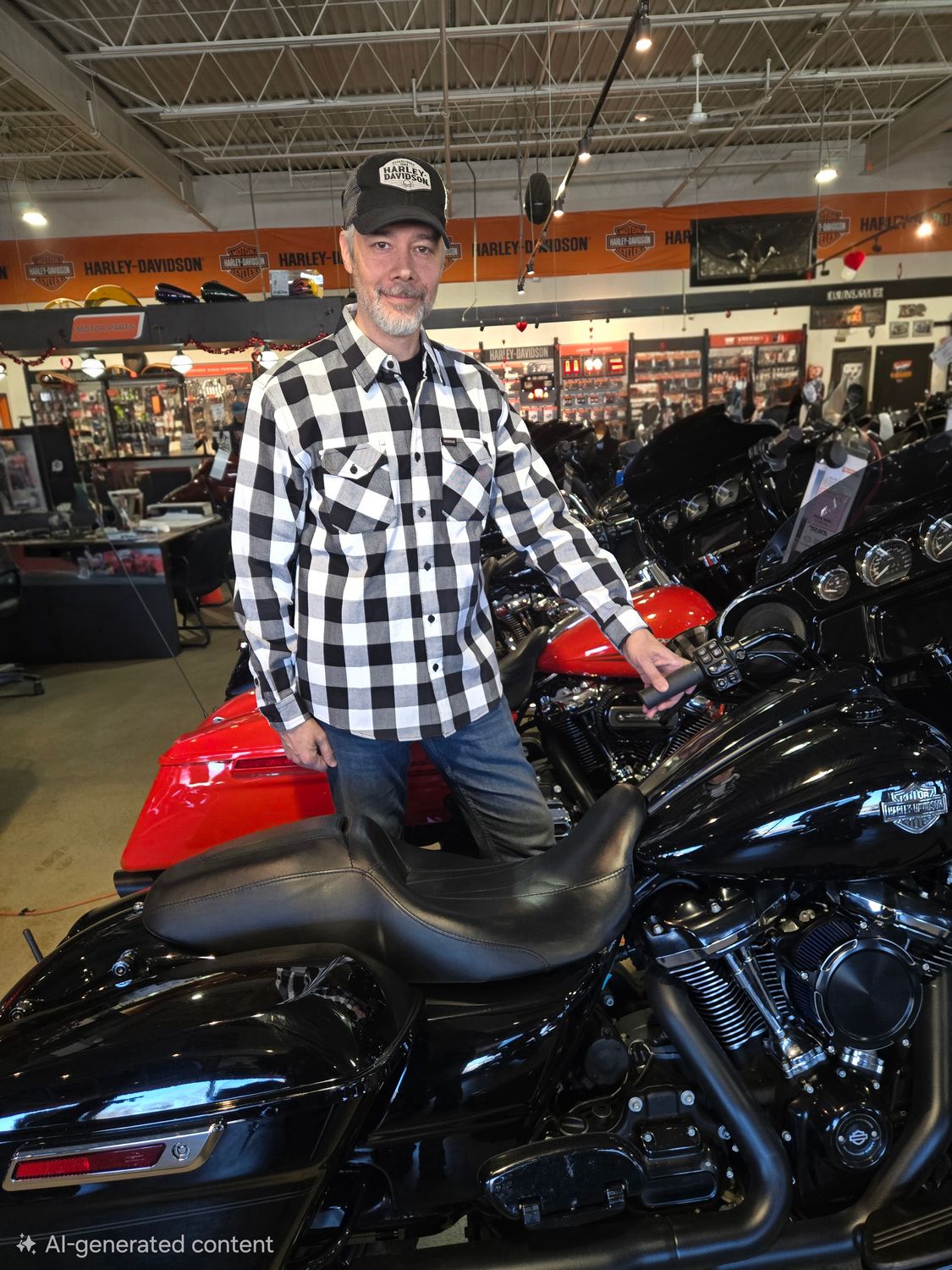 Men's Black &amp; White Cotton Flannel