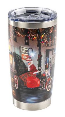 Harley-Davidson® Biker Santa Travel Mug, Double-Wall Stainless Steel, 20 oz.