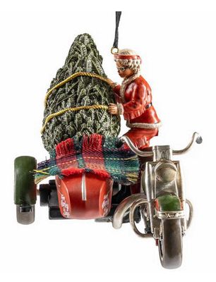 Harley-Davidson® 2025 Sculpted Biker Mrs. Claus Holiday Christmas Tree Ornament
