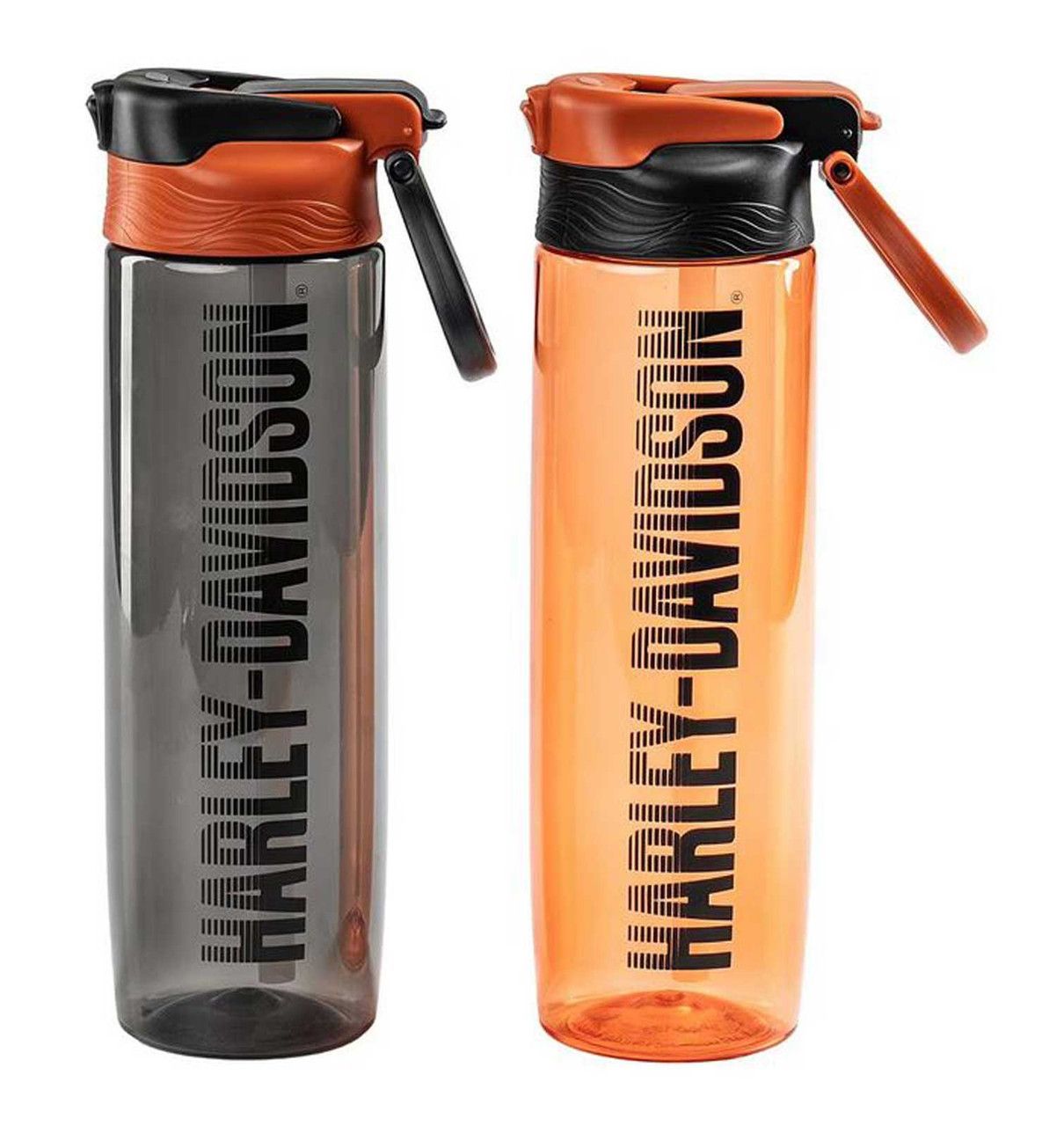Harley-Davidson® Fade Plastic Water Bottle Set, Set of Two - Black &amp; Orange
