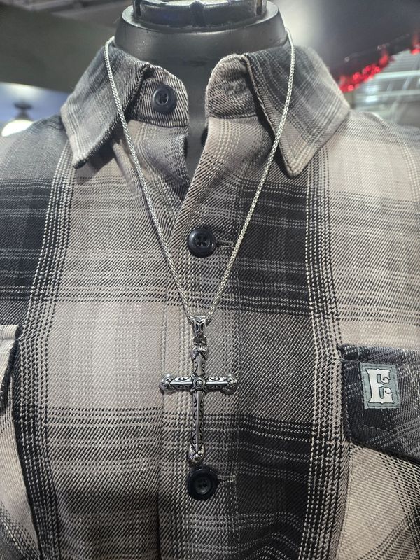 Gents Tribal Cross Stainless Steel Christian Motorcycle Jewelry