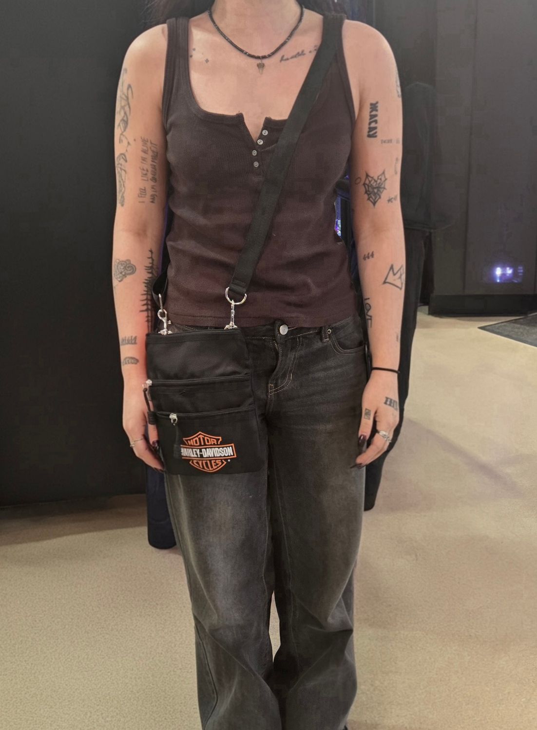 Harley-Davidson Women's Bar &amp; Shield Nylon Crossbody Bag w/Adjustable Strap