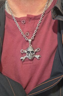 Wrench Skull Necklace