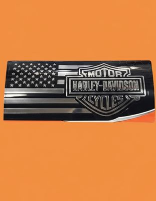 CHROME BAR &amp; SHIELD 5.2" X 11.2" DECAL