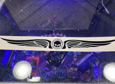 HD SKULL W/ WINGS 2.5" X 26" DECAL