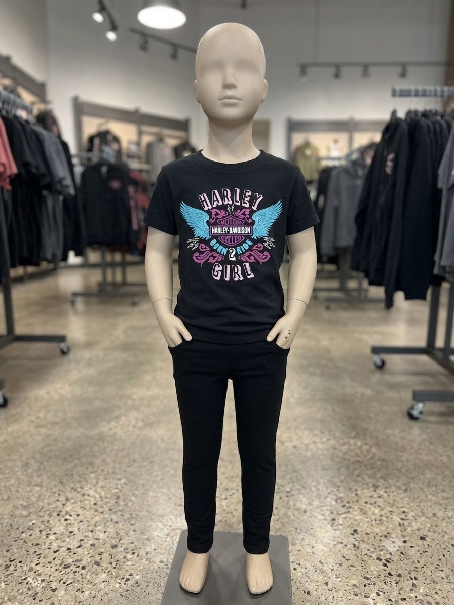 H-D "BORN 2 RIDE" TEE