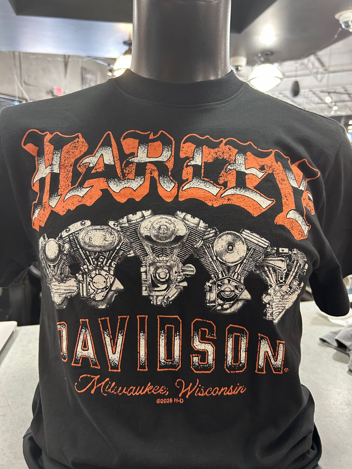 H-D DARK ENGINE TEE