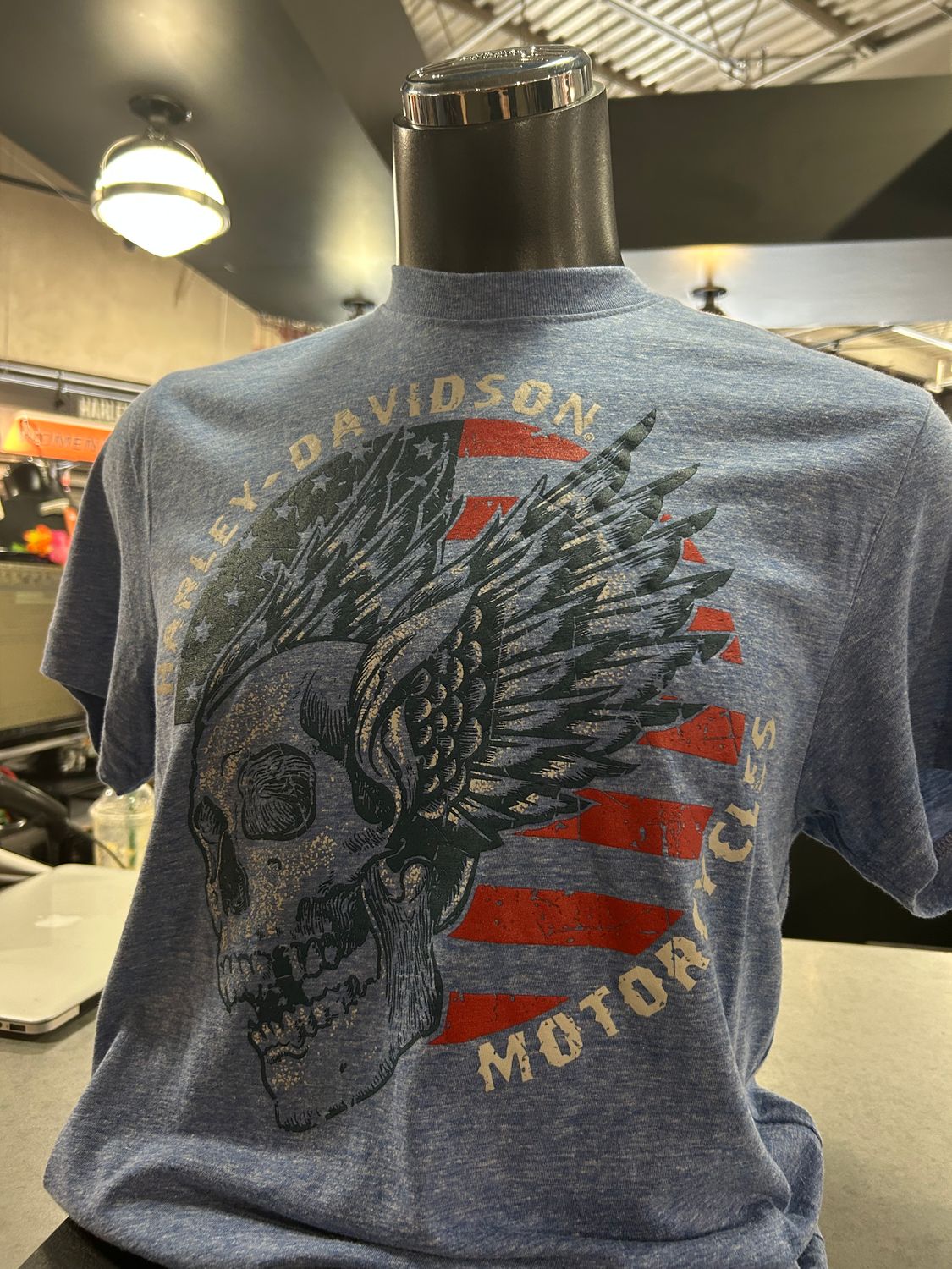 H-D FREEDOM SKULL TEE