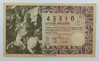 LOTERIA NACIONAL. SORTEO Nº 9 DEL 23 DE MARZO DE 1943