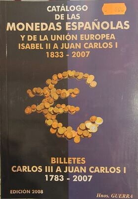 Catálogo monedas españolas y de la UE de 1833 a 2007
