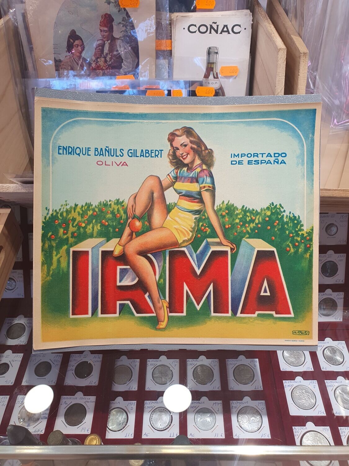 Cartel de exportación de naranjas Irma