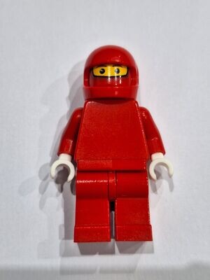 Minifigura LEGO F1 Ferrari Pit Crew Member con Vodafone/Shell Stickers en Torso de Lego RACERS