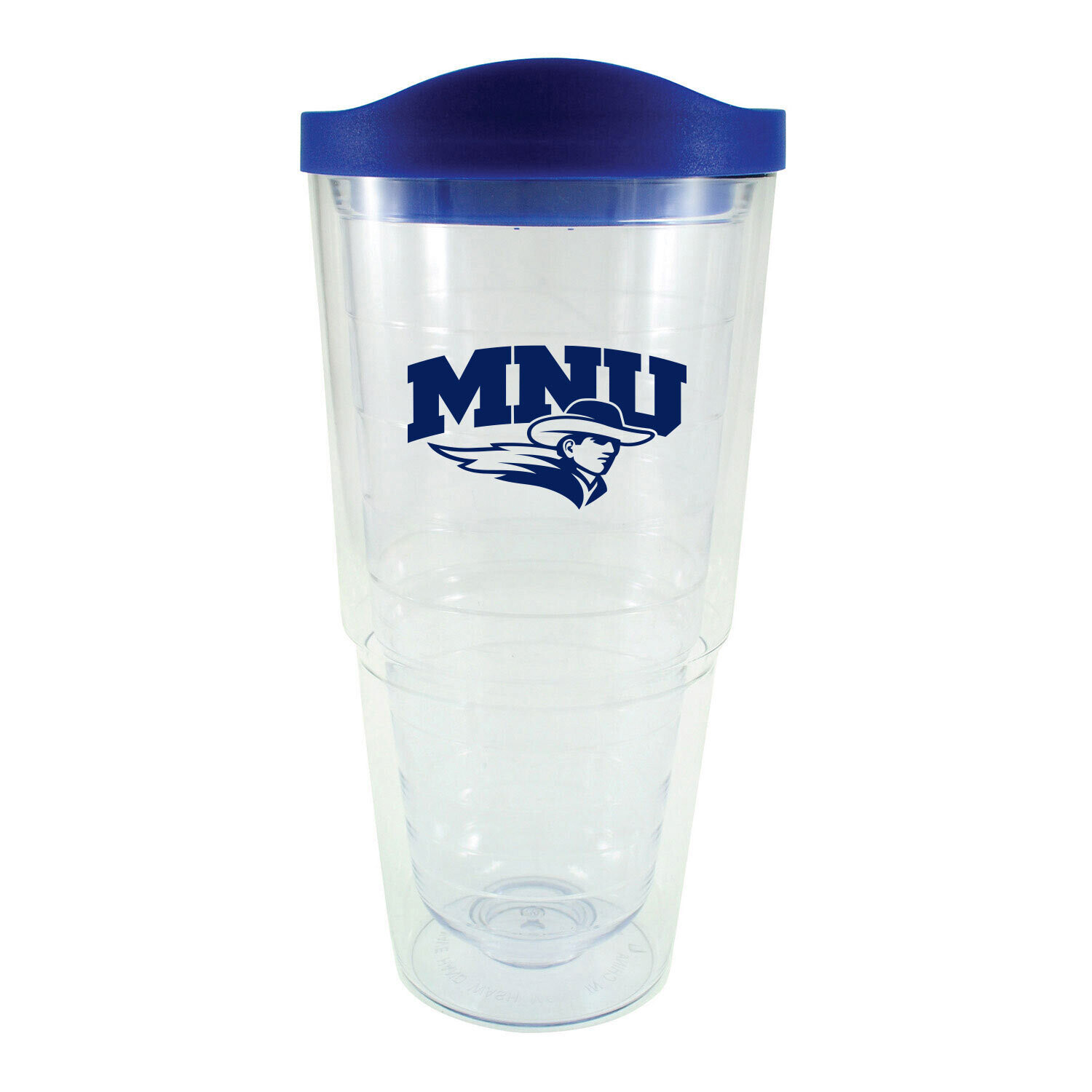 24 oz Plastic Double Wall Tumbler - Blue