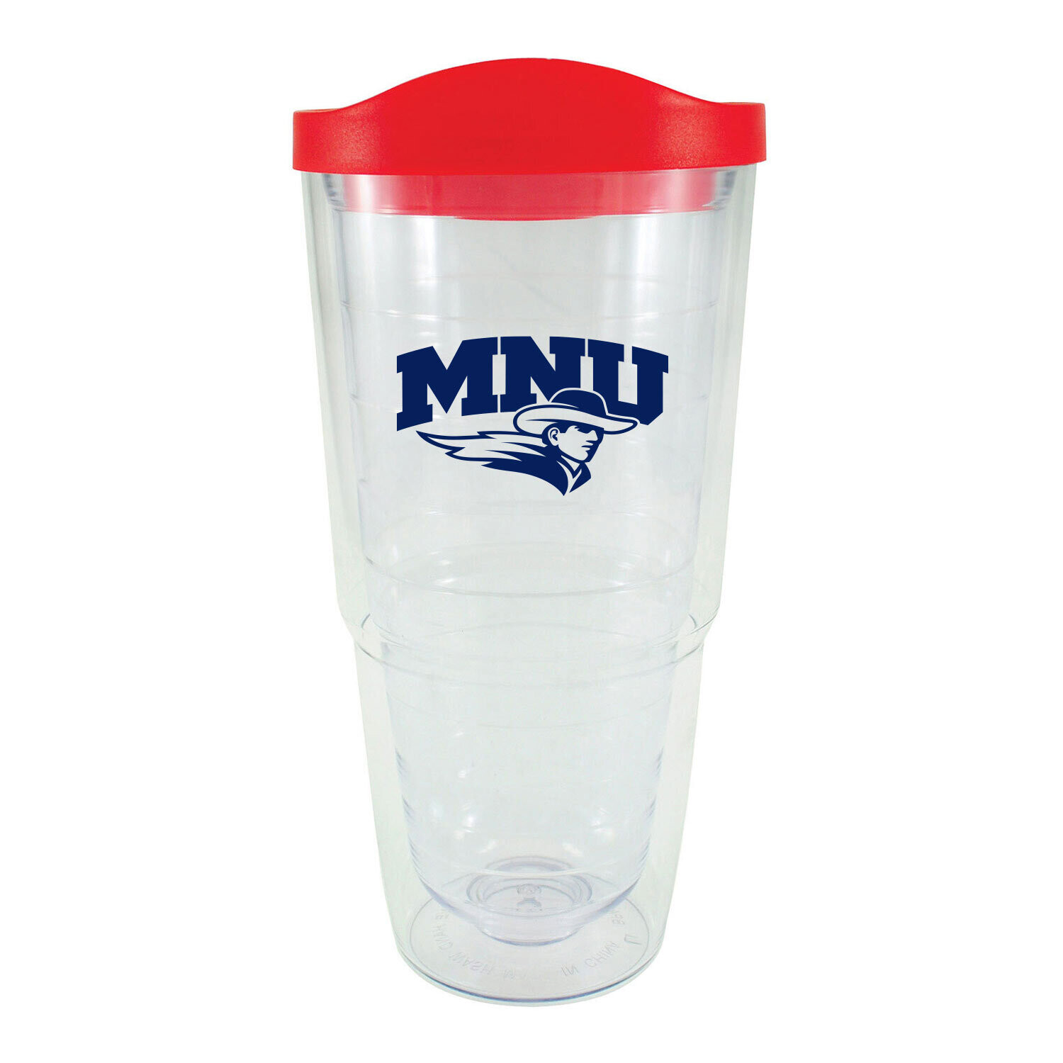 24 oz Plastic Double Wall Tumbler - Red