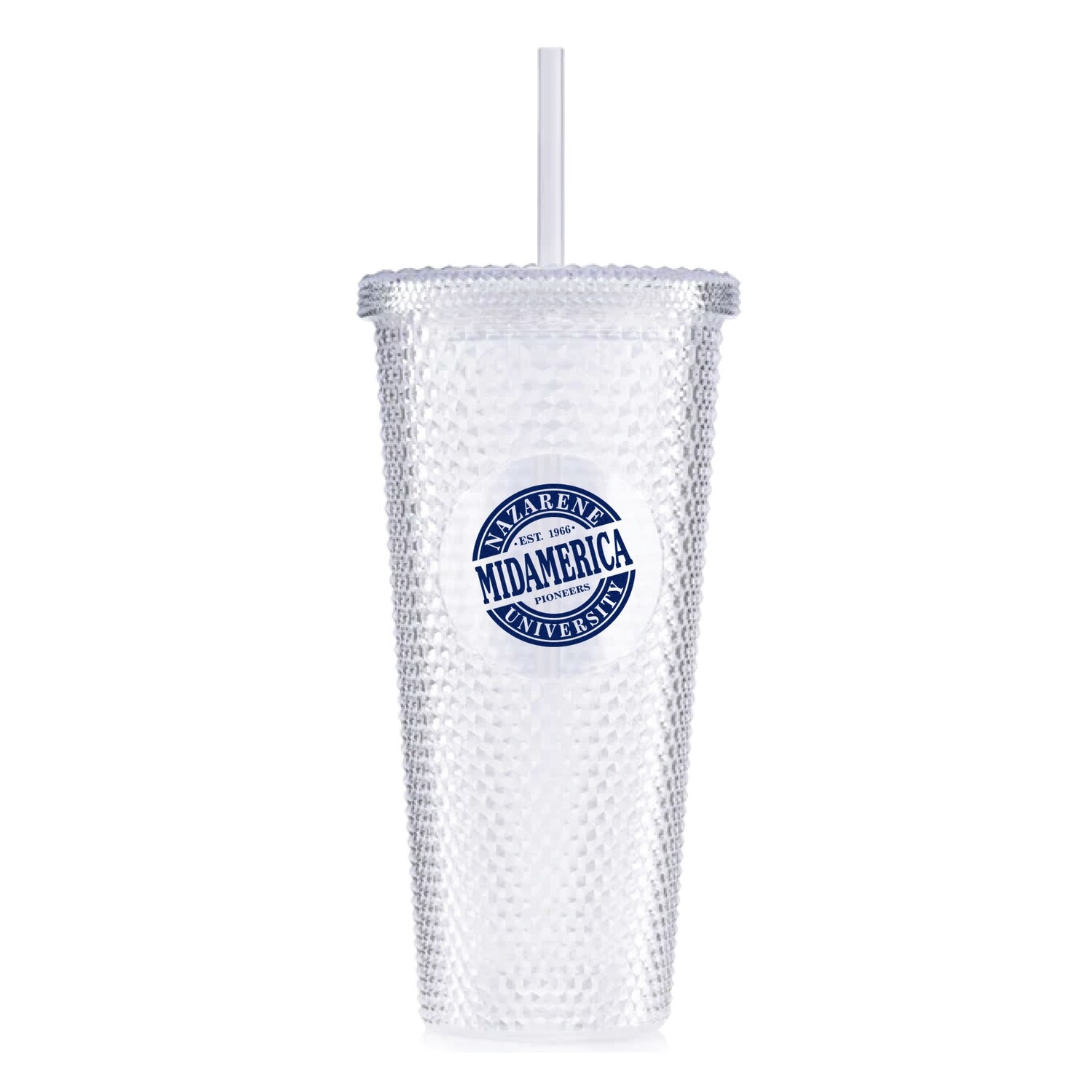 24 oz Studded Travel Tumbler - Silver