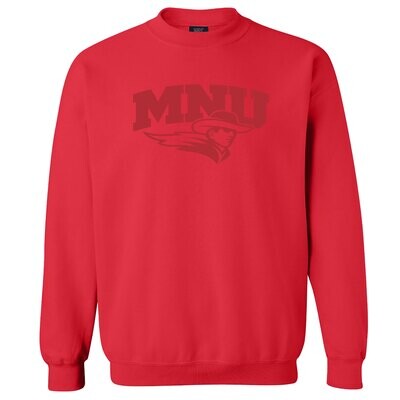 MV Sport Embroidered Fleece Crew - Red