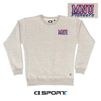 CI Sport Embroidered Crew - Light Grey