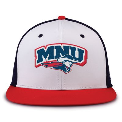 MNU Fitted Stretch Hat - White/Navy/Red