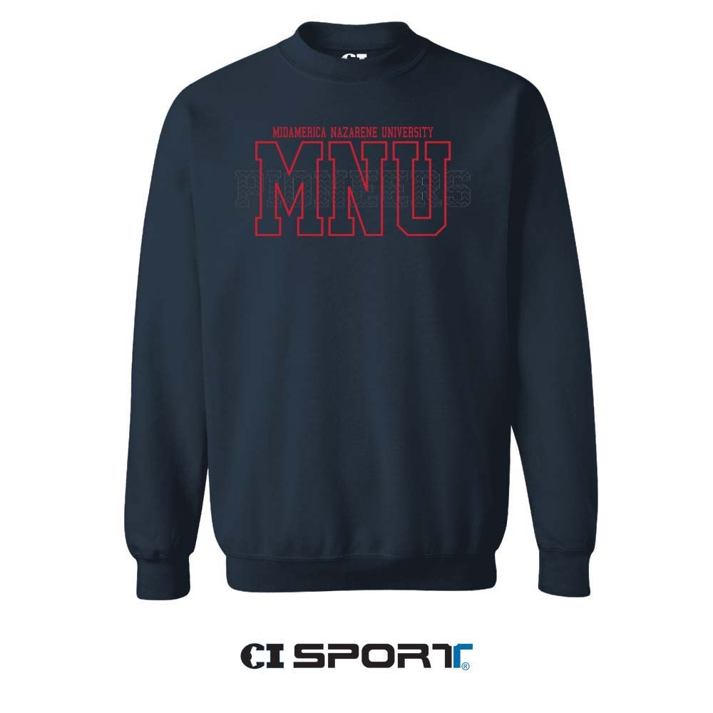 Ci Sport Embroidered Crew - Navy